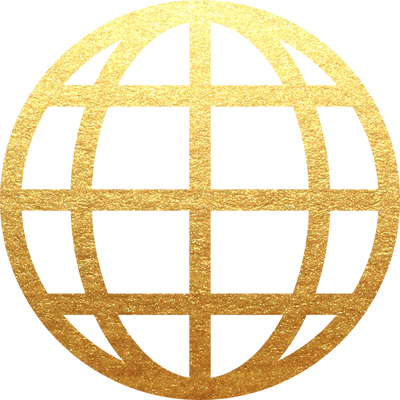 Gold Globe Icon